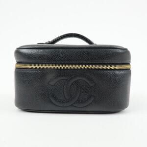 ***SOLD*** Chanel Coco Mark Caviar Leather Vanity Case